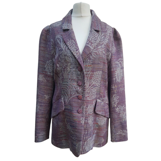 Christian Lacroix Vintage Lilac Tweed Blazer Size M