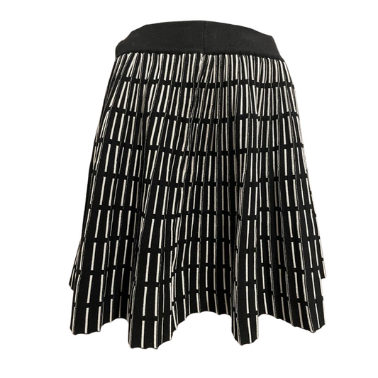 May by Shining Star Black and White Flared Mini Skirt Size XS