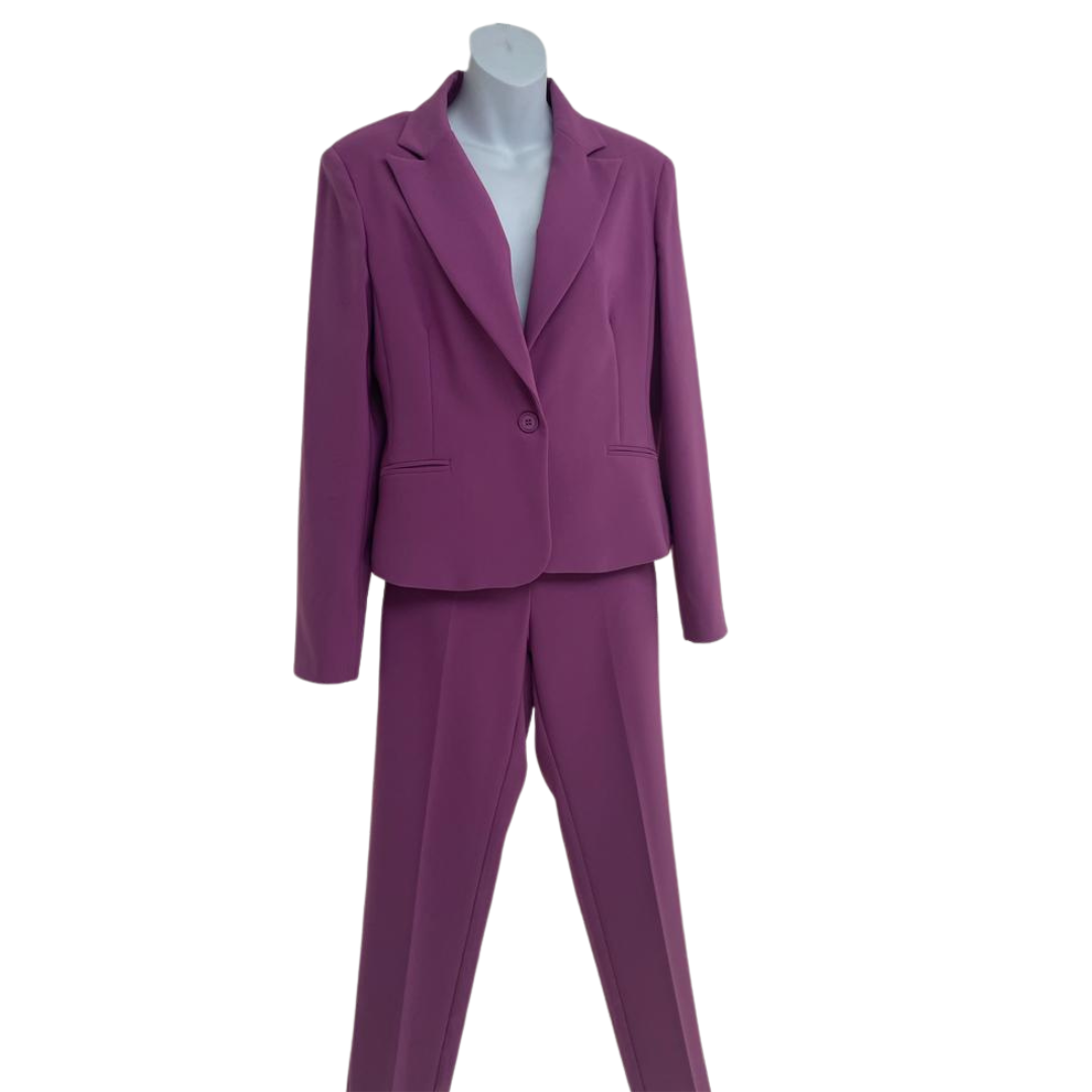 Francomina Purple Trousers Suit Size S